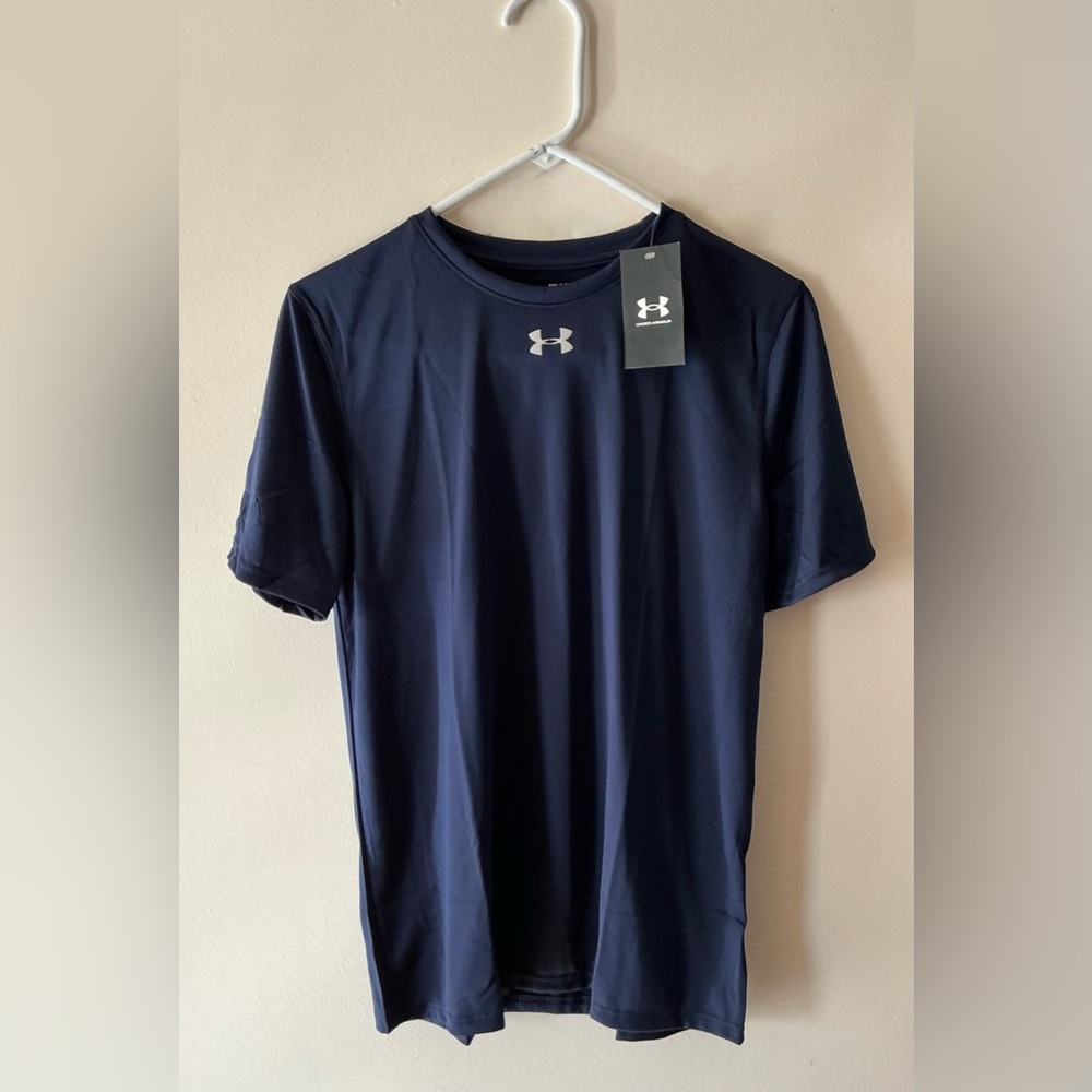 Under Armour Boy’s Midnight Navy Short Sleeve Locker Tee 2.0   YXL   NWT